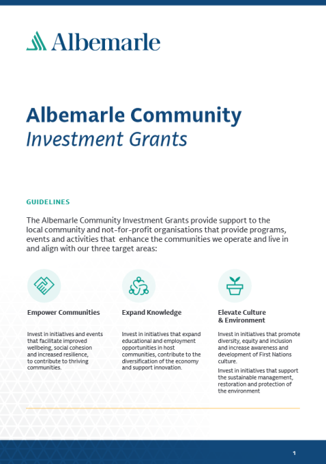community grants information